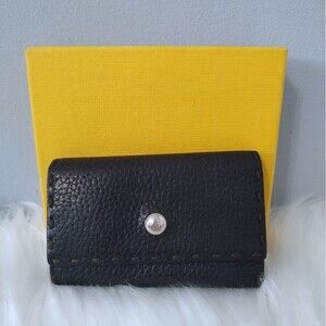 Fendi Selleria leather keyholder case EUC